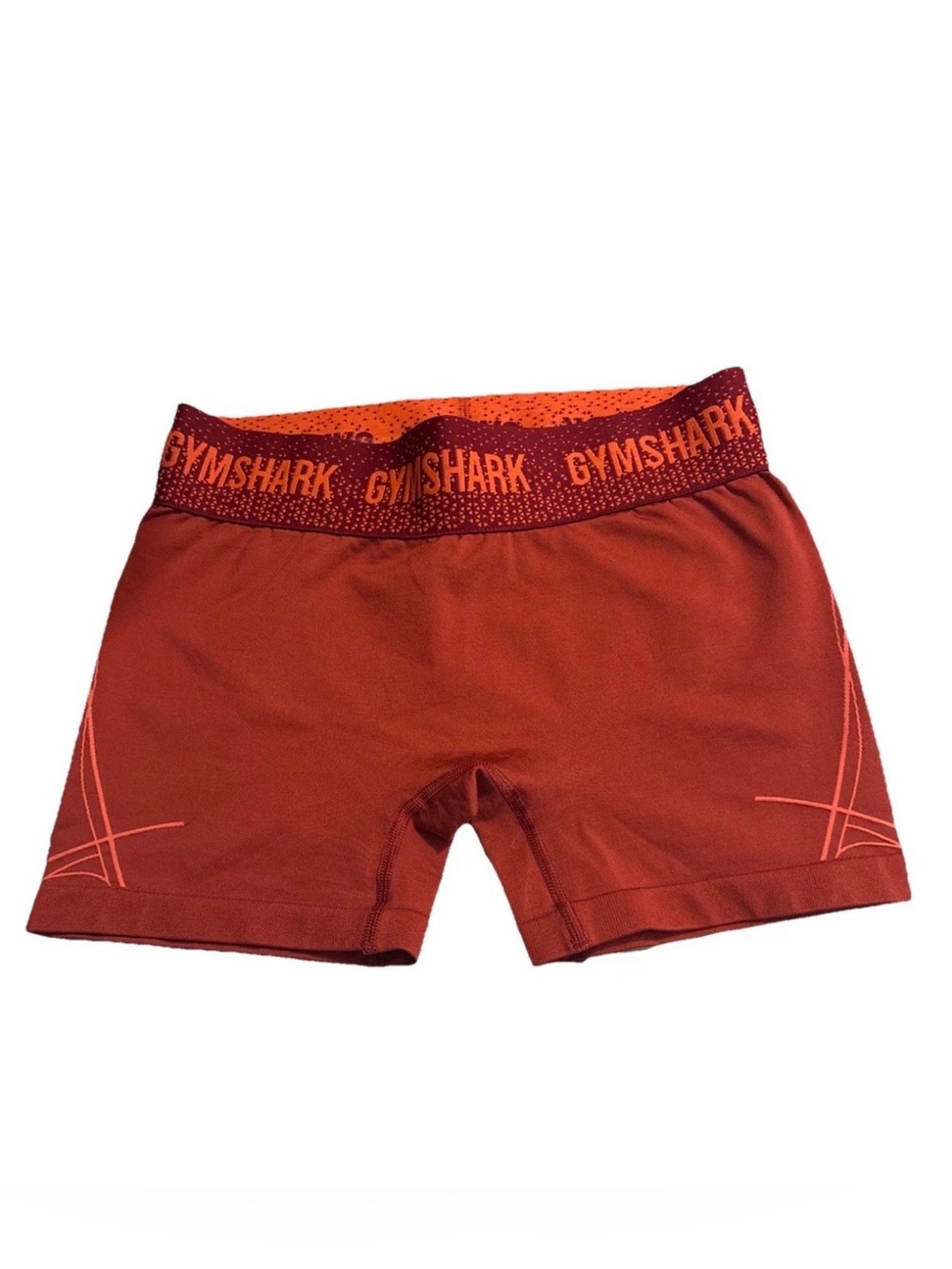 Gymshark Rust-Orange Branded Workout Shorts